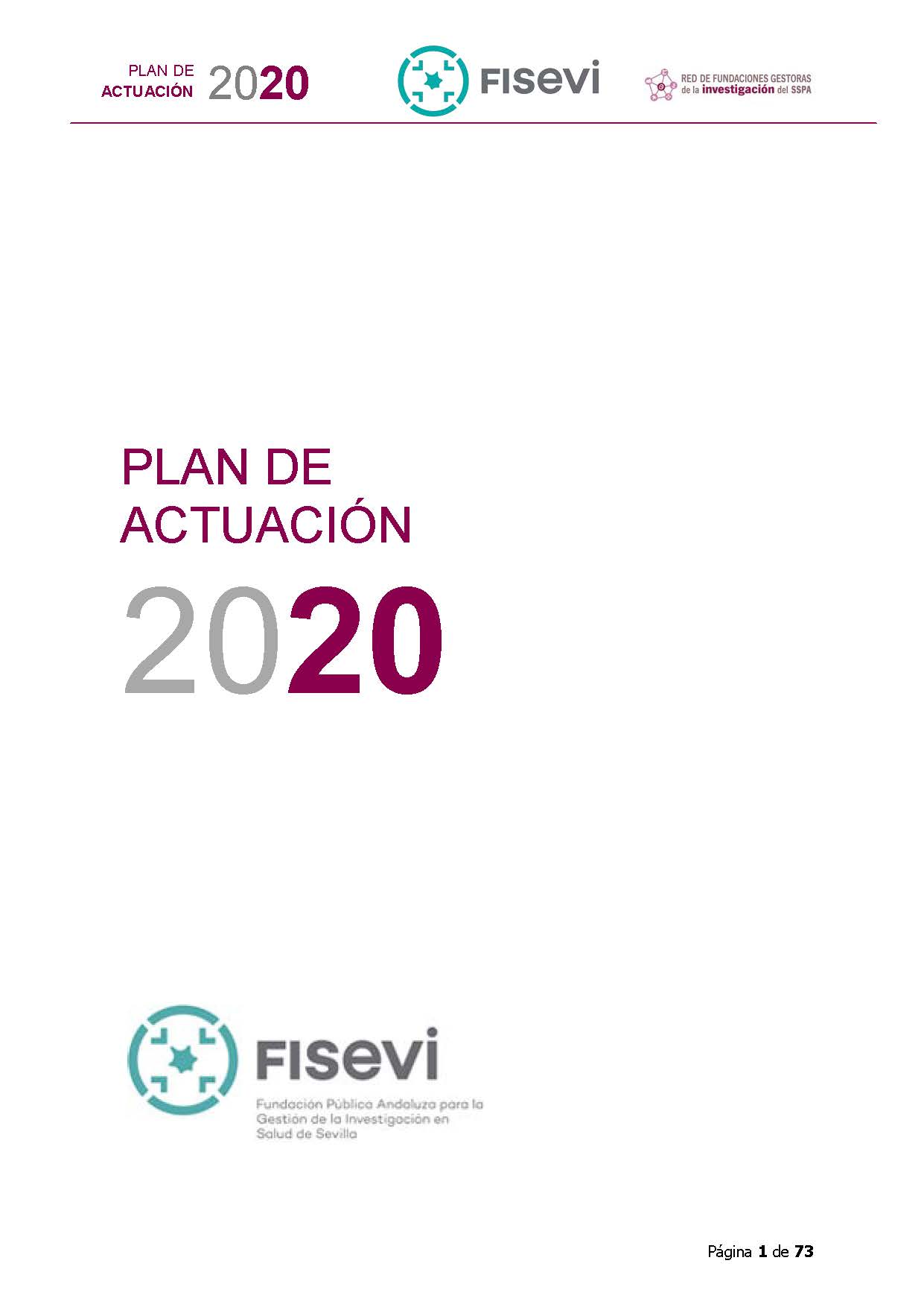Plan de Actuación 2020 Planes y programas Junta de Andalucía Plan de Actuación 2020 Planes y programas Junta de Andalucía